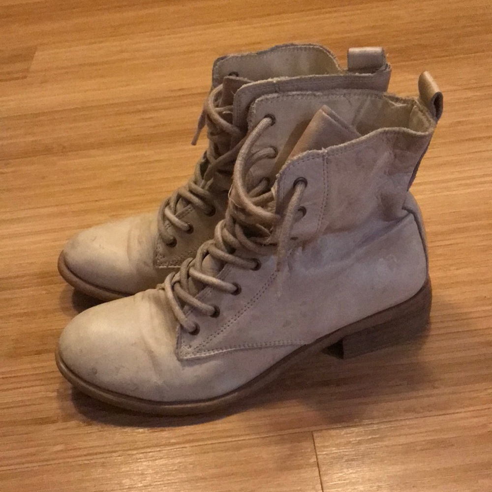 Leather moto booties